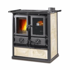 Cuisinière à Bois Rosetta 5.0 Ceramica Liberty -Top Chaleur Magasin cuisiniere a bois rosetta 5 0 ceramica liberty cuisiniere a bois rosetta bii panna