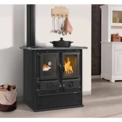 Cuisinière à Bois Rosetta Sinistra BII Steel -Top Chaleur Magasin cuisiniere a bois rosetta sinistra bii steel cuisiniere a bois rosetta sinistra steel