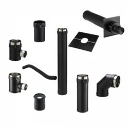 Pack Ventouse Sortie Des Fumées En Façade Poujoulat -Top Chaleur Magasin pack ventouse sortie des fumees en facade poujoulat kshn80 130pgi kit fumisterie ventouse poujoulat2