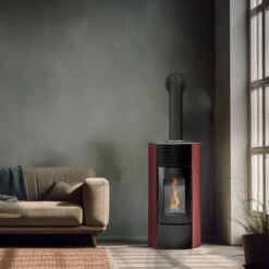 Poêle à Granulés Segreto Plus étanche -Top Chaleur Magasin poele a granules segreto plus etanche segreto rouge